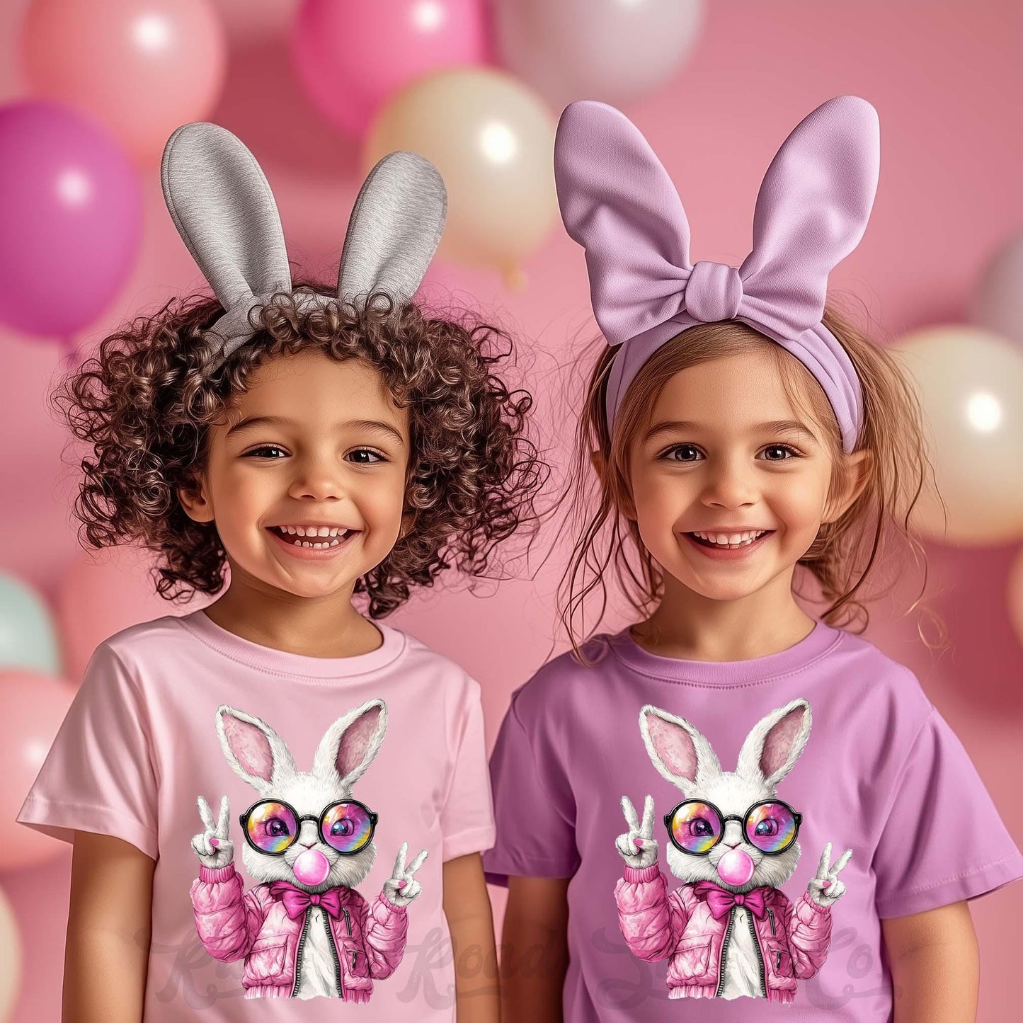 Girls Easter Shirt, Bubblegum Bunny Shirt, Coquette Easter Shirt, Toddler Easter Outfit, Easter Basket Gift 231