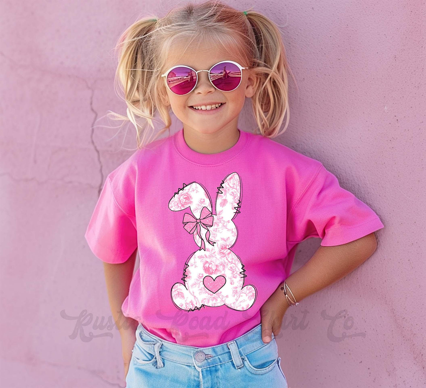 Girls Easter Shirt, Bubblegum Bunny Shirt, Coquette Easter Shirt, Toddler Easter Outfit, Easter Basket Gift 193