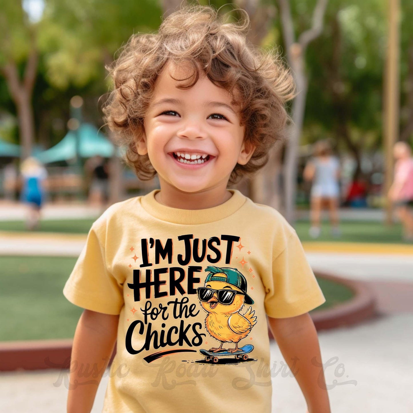 Boys Easter Shirt, Just Here for the Chicks Shirt, Toddler Easter Outfit, Easter Basket Gift 242