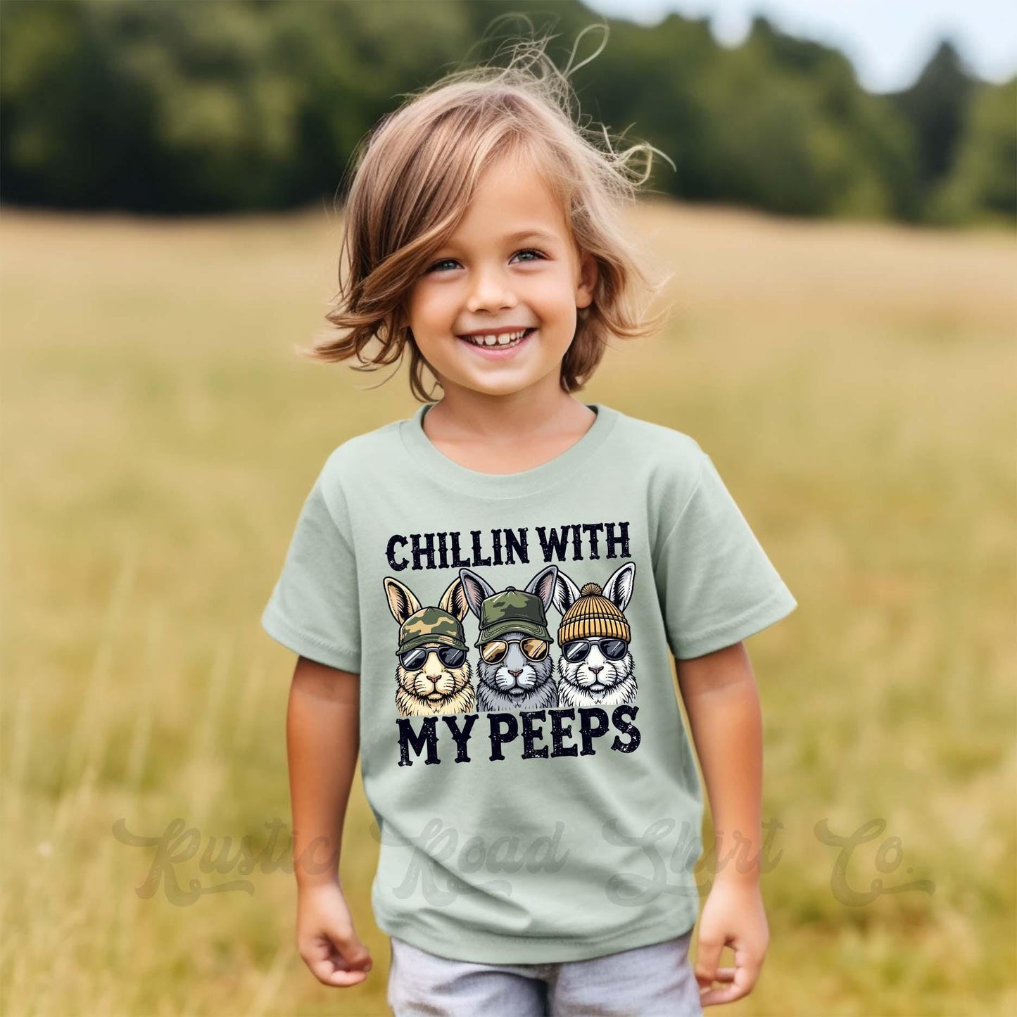 Boys Easter Shirt, Chillin With My Peeps Shirt, Toddler Easter Outfit, Easter Basket Gift 234