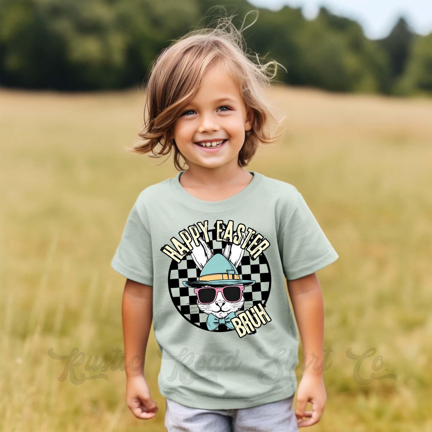 Boys Easter Shirt, Happy Easter Bruh, Toddler Easter Outfit, Easter Basket Gift 136