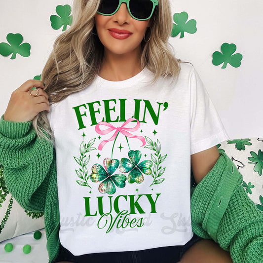 St Patricks Day Shirt, Lucky Shirt, Toddler St Patricks Day Shirt, Feeling Lucky Vibes Shirt