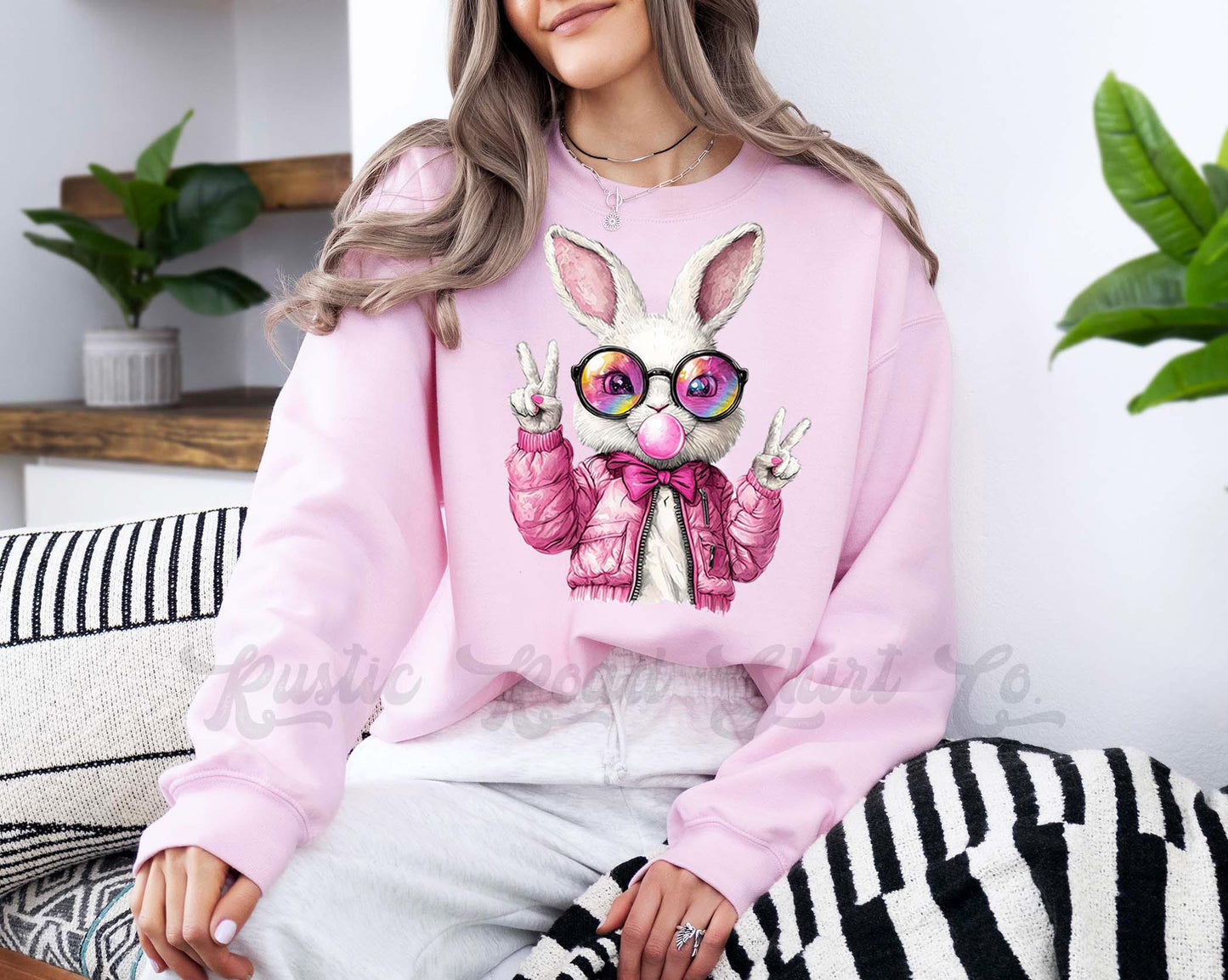 Easter Sweatshirt, Easter Bunny Sweatshirt, Women’s Easter Sweater, Easter Teacher Sweatshirt, 180
