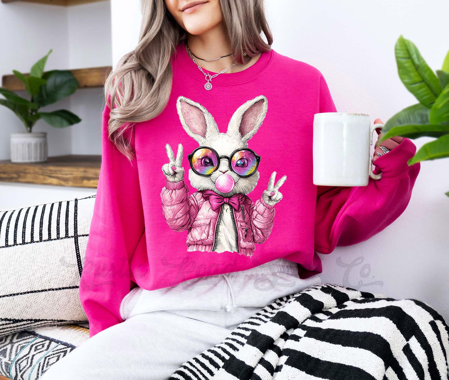 Easter Sweatshirt, Easter Bunny Sweatshirt, Women’s Easter Sweater, Easter Teacher Sweatshirt, 180