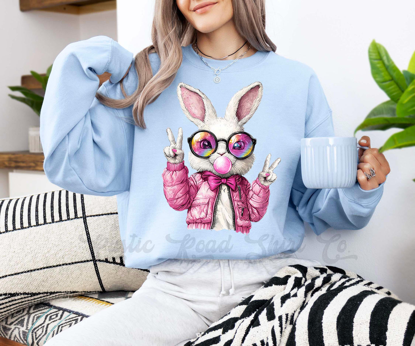 Easter Sweatshirt, Easter Bunny Sweatshirt, Women’s Easter Sweater, Easter Teacher Sweatshirt, 180