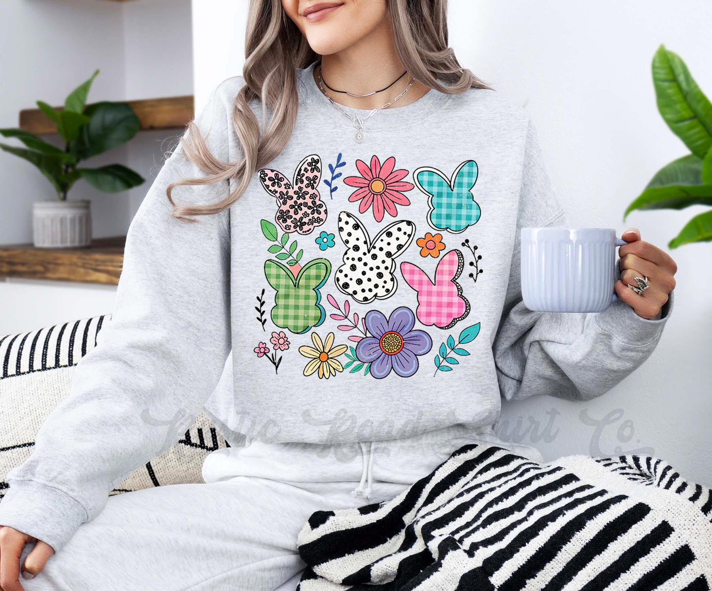 Easter Sweatshirt, Easter Bunny Sweatshirt, Women’s Easter Sweater, Easter Teacher Sweatshirt, 178