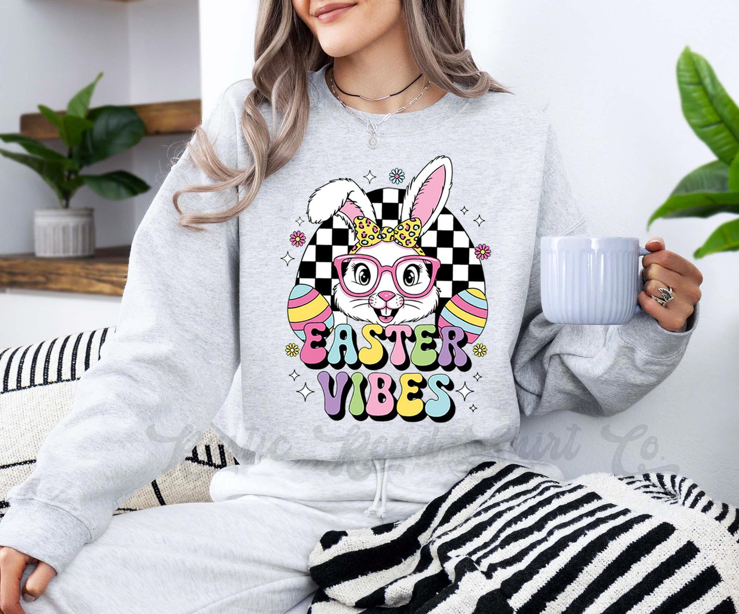 Easter Sweatshirt, Easter Bunny Sweatshirt, Women’s Easter Sweater, Easter Teacher Sweatshirt, 175