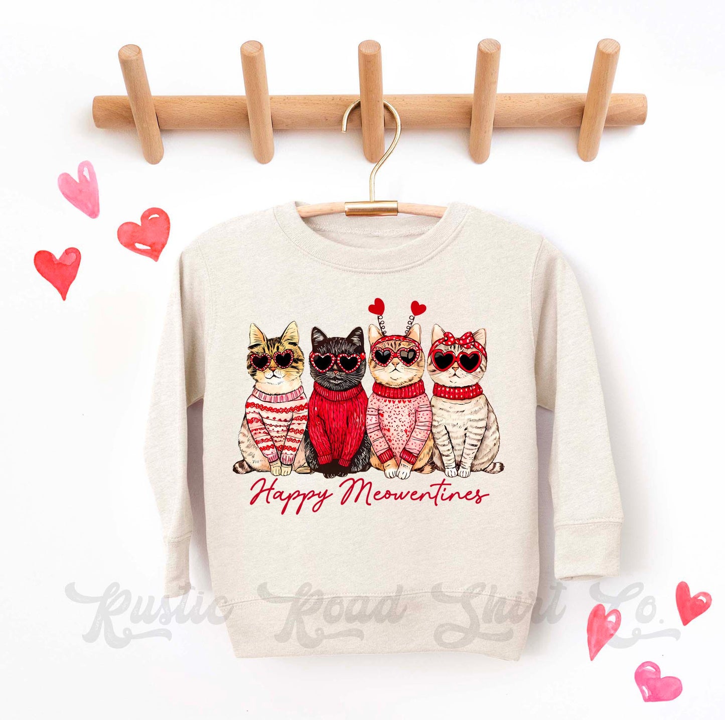 Girls Valentines Sweatshirt, Cat Sweatshirt, Valentines Sweater, Toddler Valentines Shirt, Valentines Crewneck