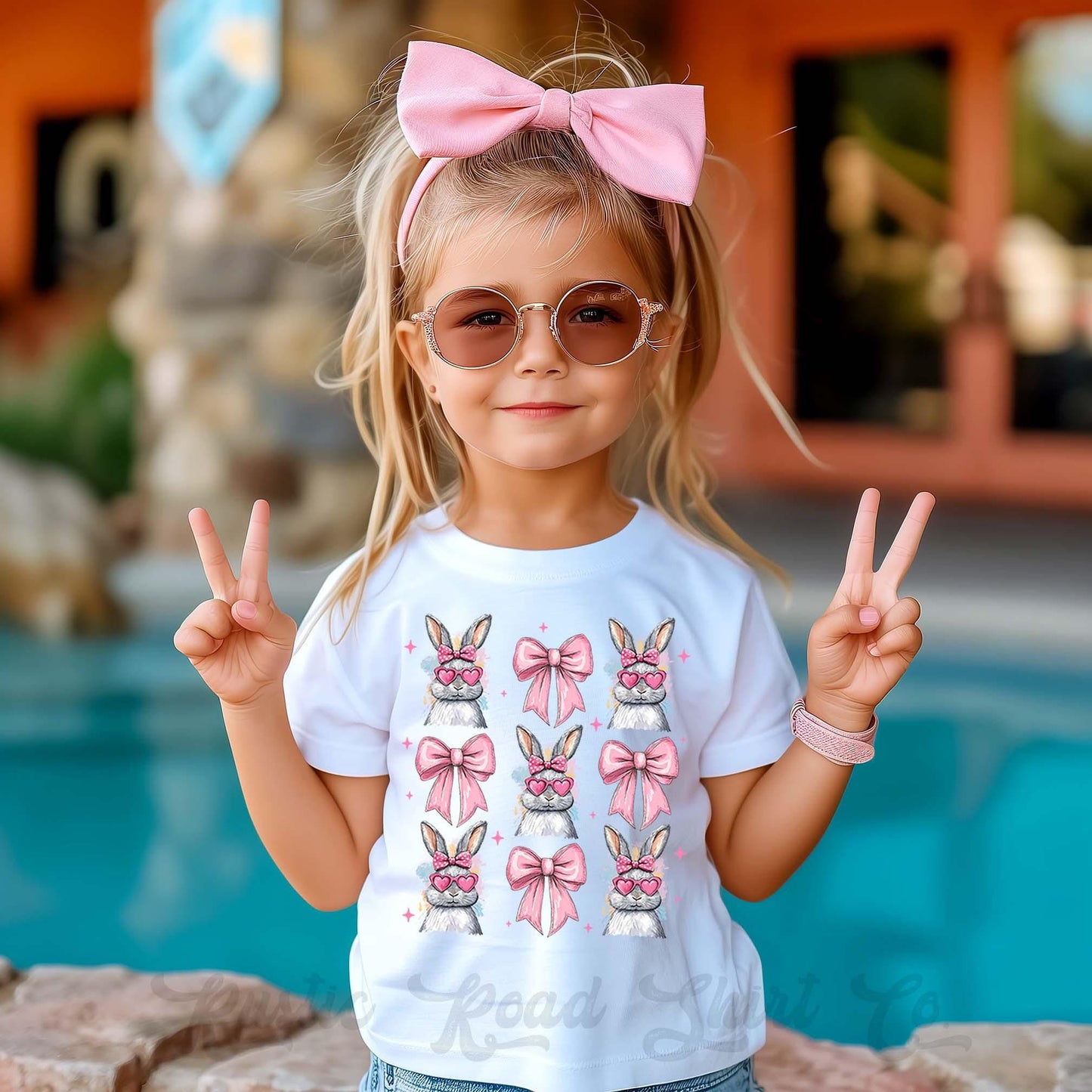 Girls Easter Shirt, Coquette Easter Shirt, Toddler Easter Outfit, Easter Basket Gift 195