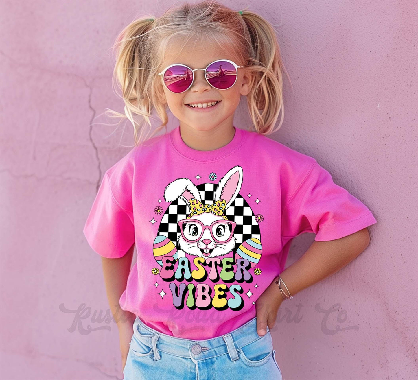 Girls Easter Shirt, Easter Vibes Shirt, Toddler Easter Outfit, Easter Basket Gift 238