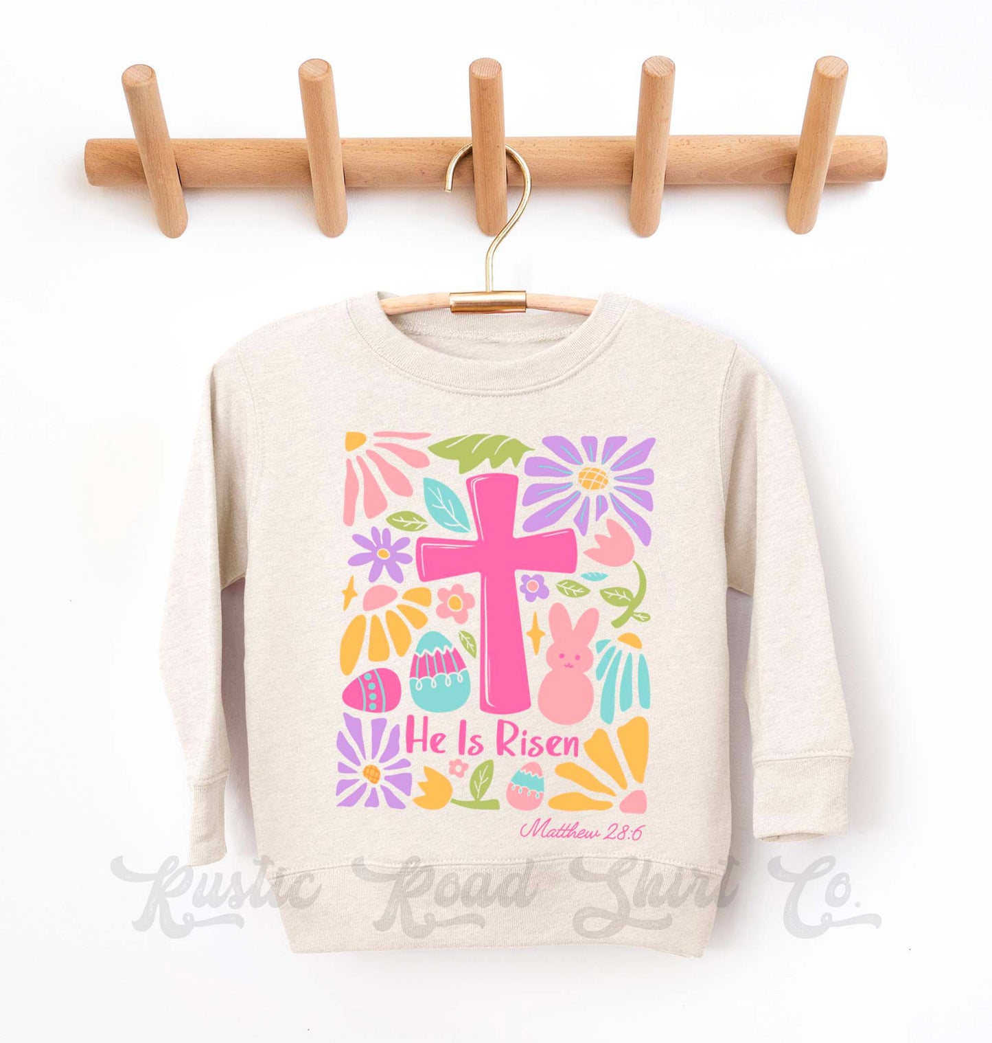 Easter Sweatshirt, He is Risen Sweatshirt, Toddler Easter Outfit, Easter Basket Gift