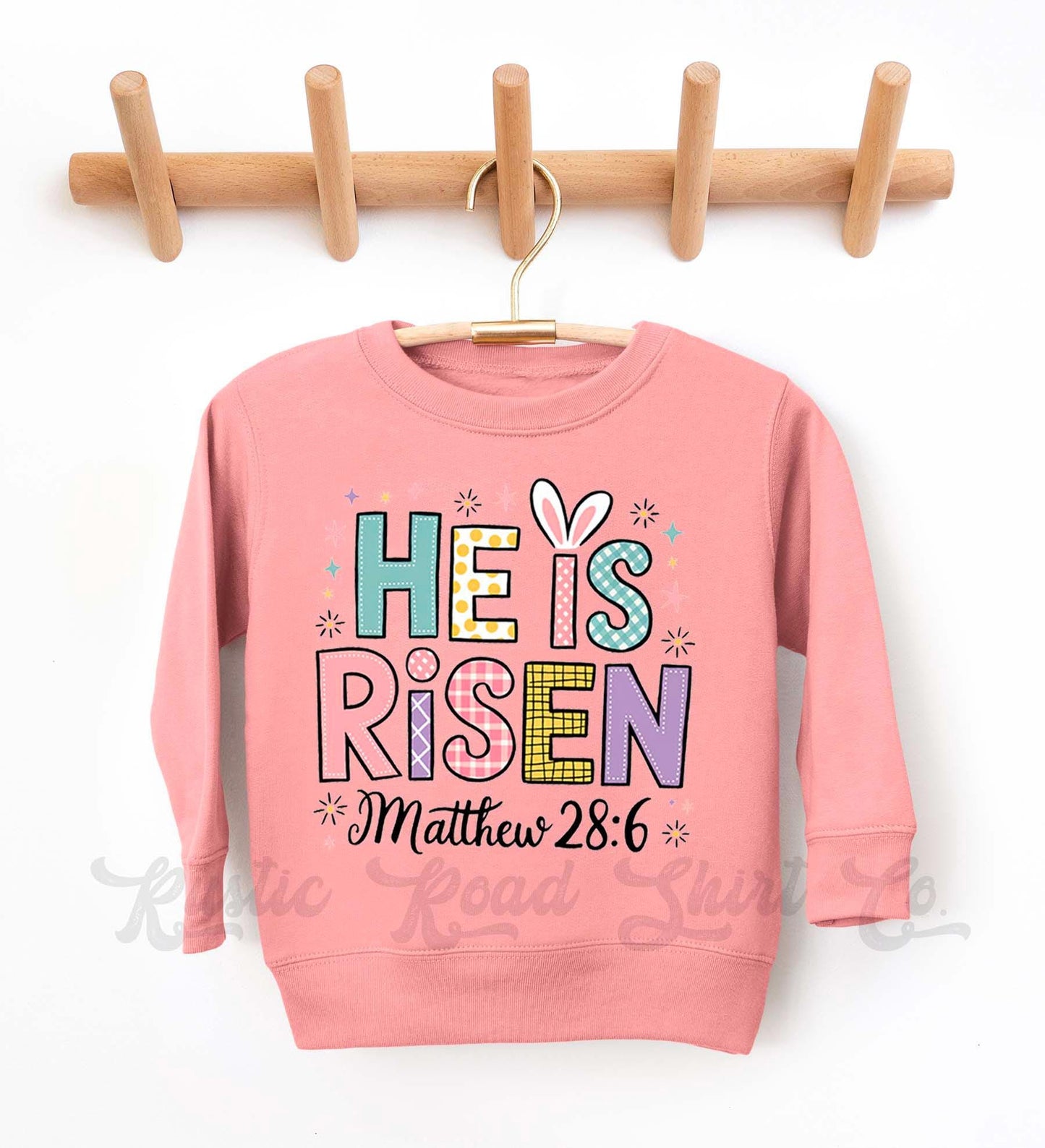 Easter Sweatshirt, He is Risen Sweatshirt, Toddler Easter Outfit, Easter Basket Gift 67