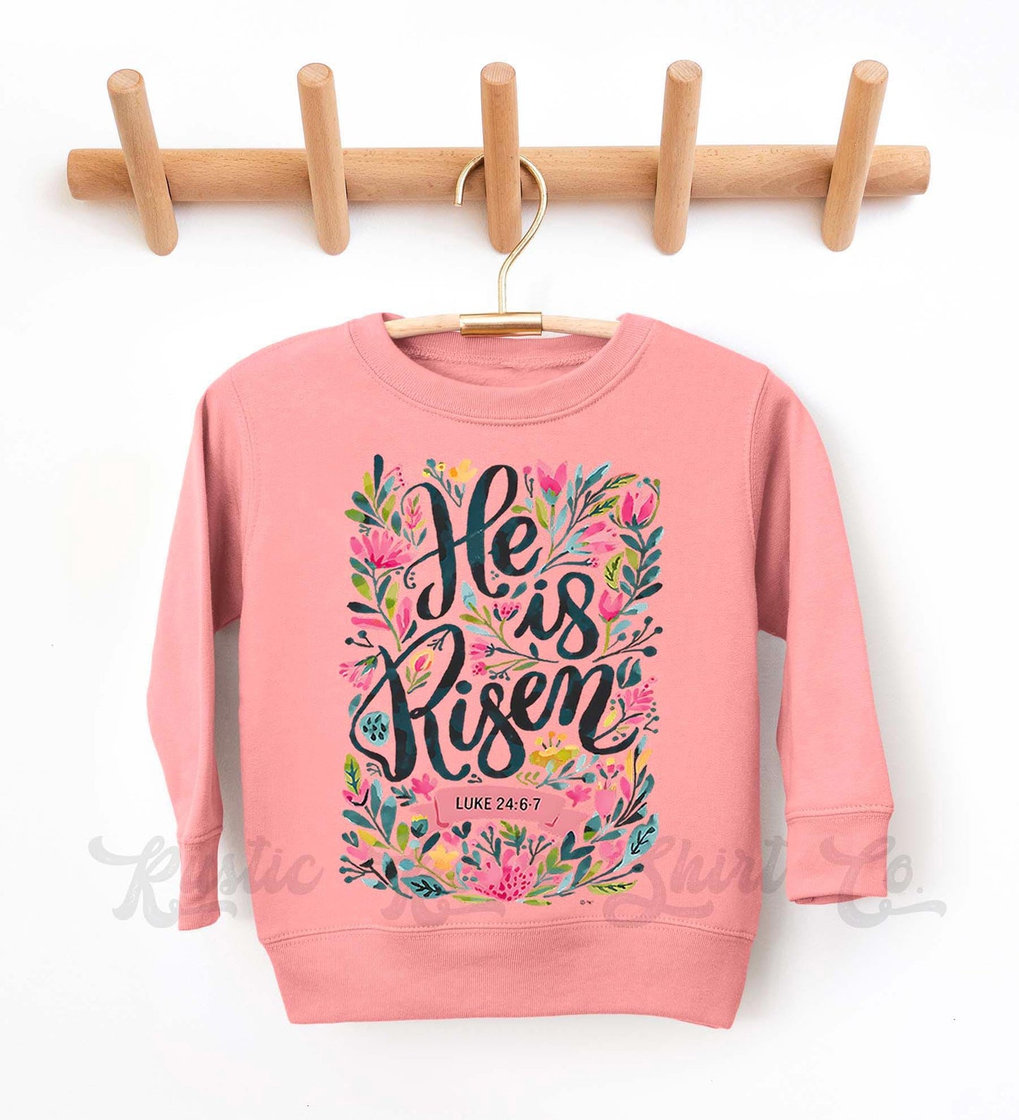 Easter Sweatshirt, He is Risen Sweatshirt, Toddler Easter Outfit, Easter Basket Gift 119