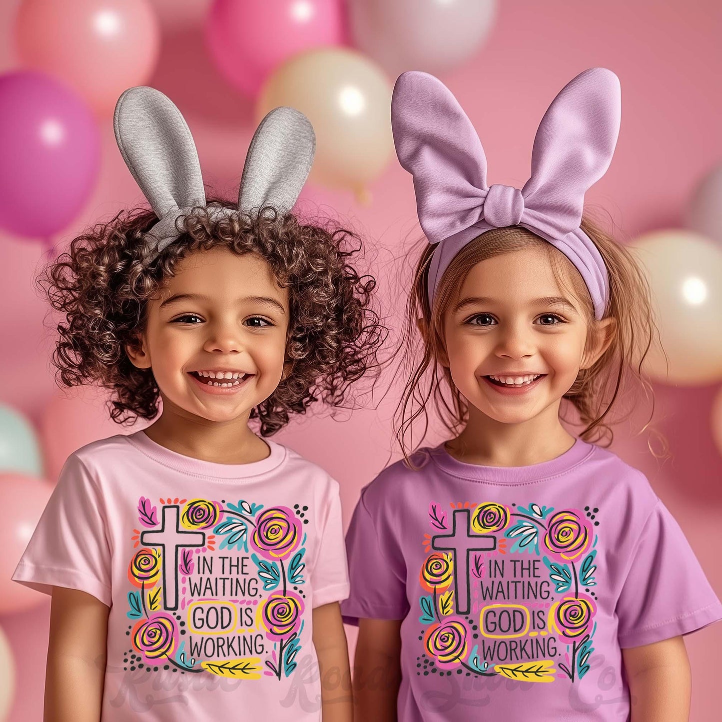 Girls Easter Shirt, In the Waiting God is Working Shirt, Christian Easter Shirt, Toddler Easter Outfit, Easter Basket Gift 204