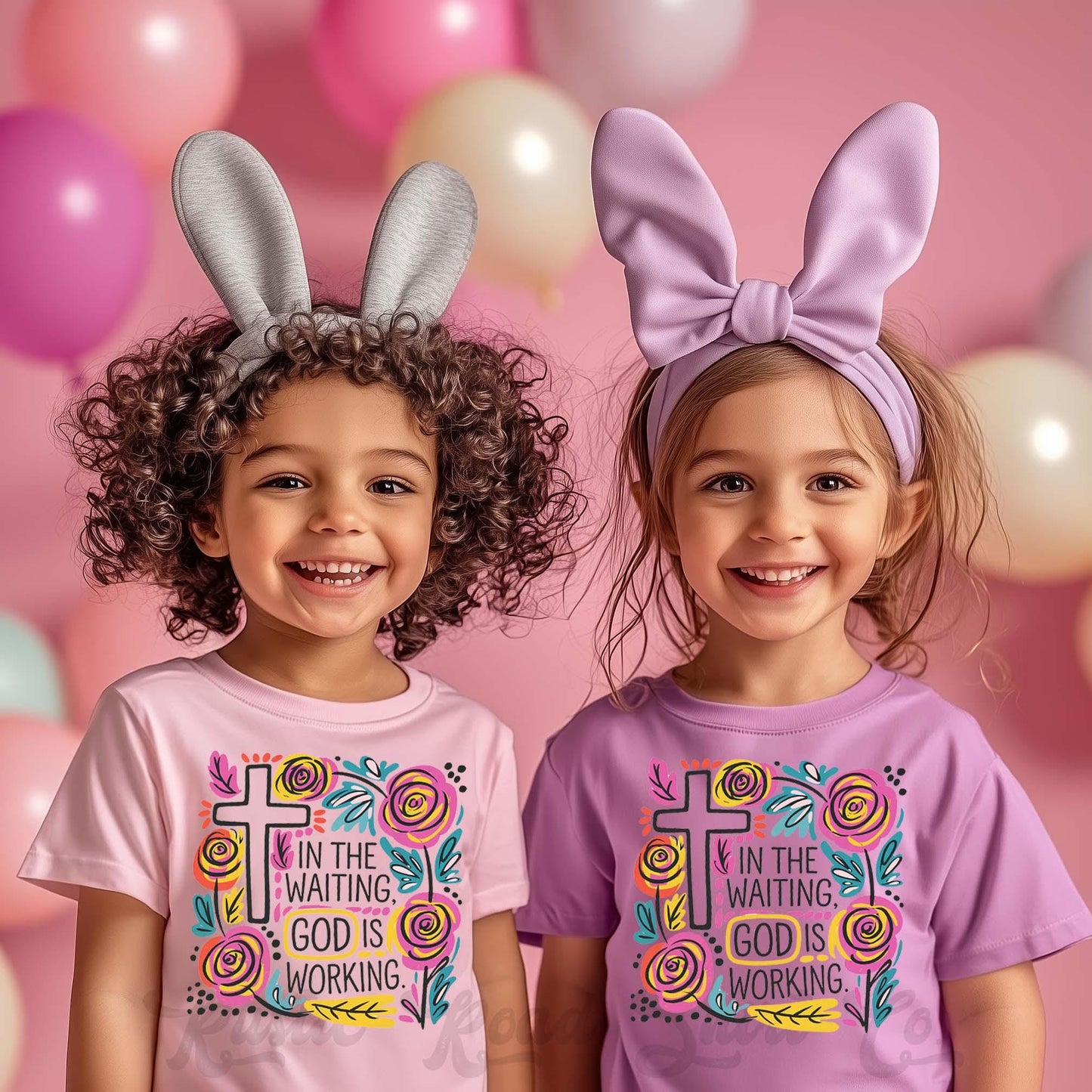 Girls Easter Shirt, In the Waiting God is Working Shirt, Christian Easter Shirt, Toddler Easter Outfit, Easter Basket Gift