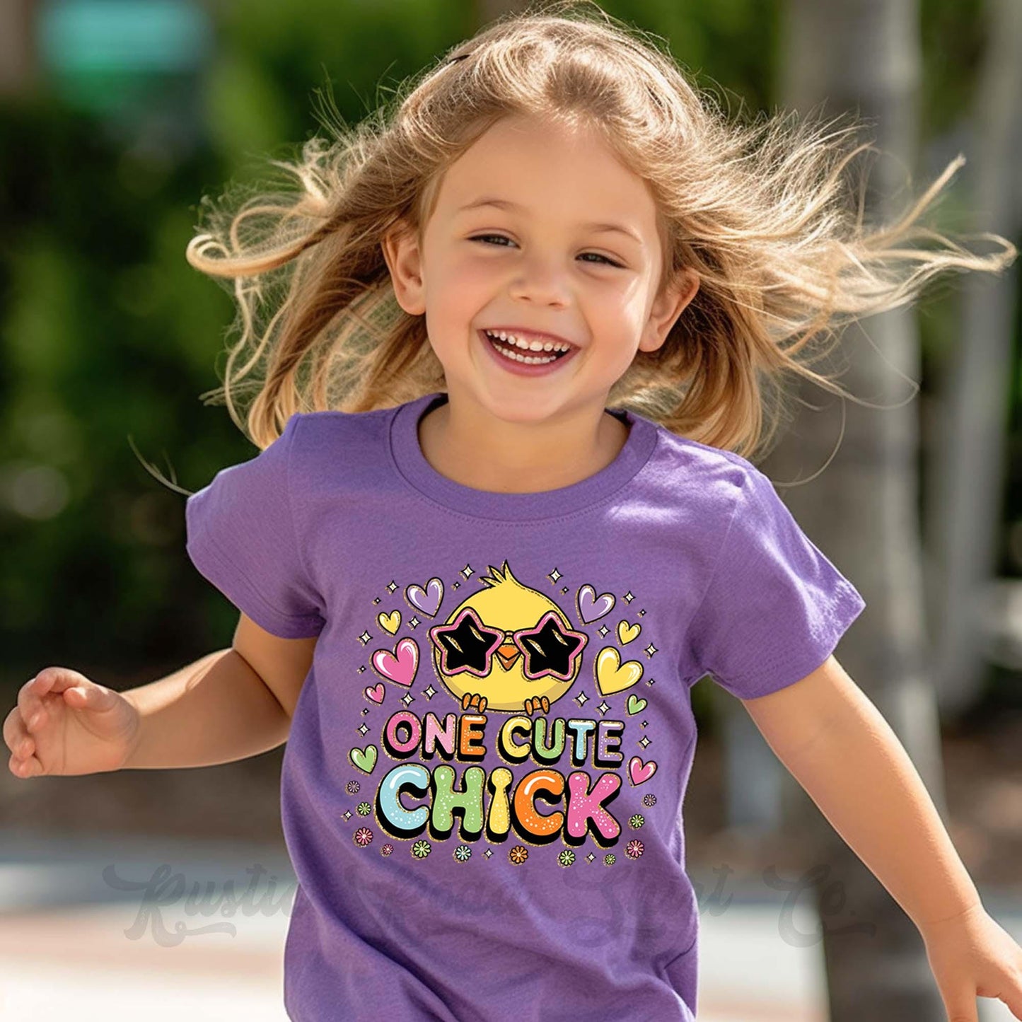 Girls Easter Shirt, One Cute Chick Shirt, Toddler Easter Outfit, Easter Basket Gift 229