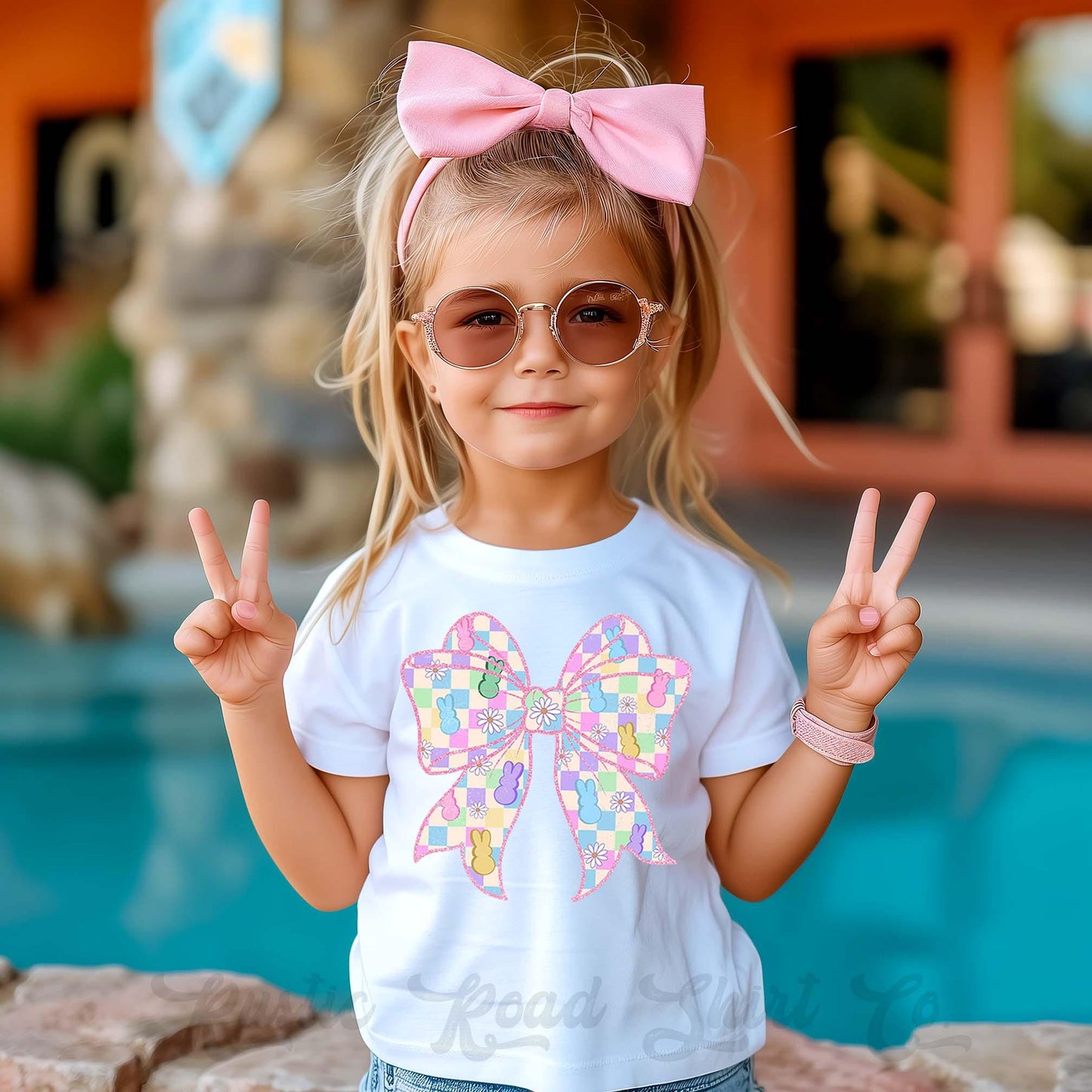 Girls Easter Shirt, Peep Easter Shirt, Coquette Easter Shirt, Toddler Easter Outfit, Easter Basket Gift 225