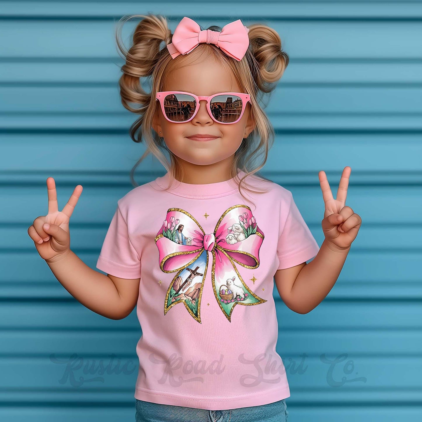 Girls Easter Shirt, Christian Easter Shirt, Coquette Easter Shirt, Toddler Easter Outfit, Easter Basket Gift 244