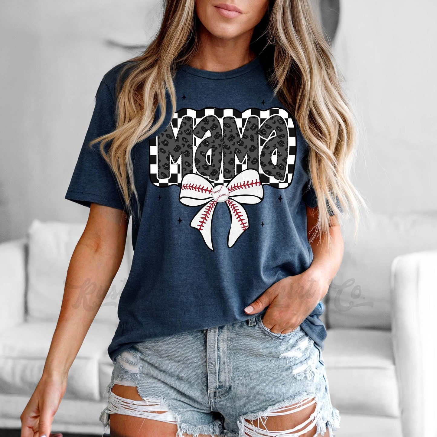 Baseball Mama Shirt, Baseball Bow Shirt, Bella Canvas Shirt, Baseball Sister Shirt