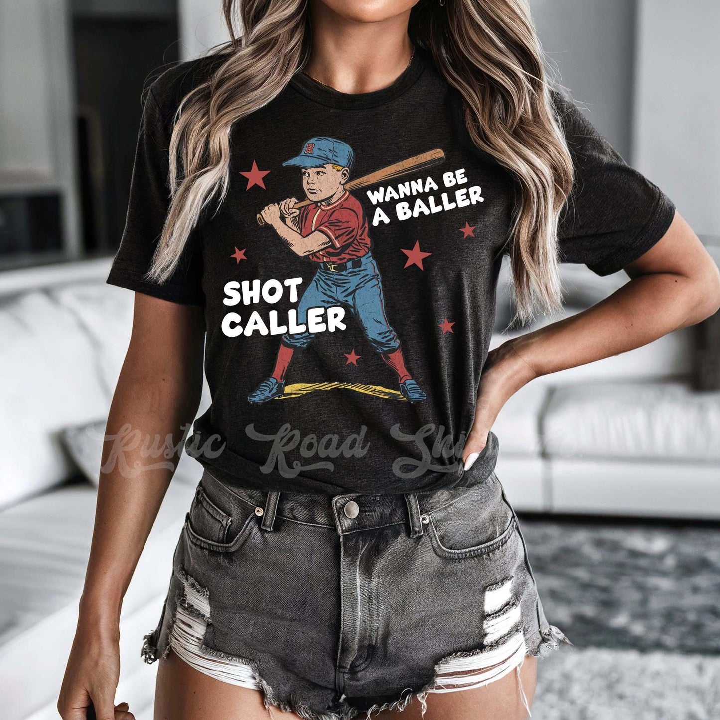 Baseball Mom Shirt, Baller Shot Caller Shirt, Baseball Retro Shirt, Bella Canvas Shirt, Baseball Sister Shirt