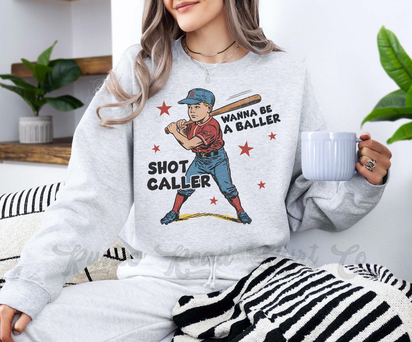 Baller Shot Caller Sweatshirt, Baseball Mom Sweatshirt, Baseball Mama Hoodie, Baseball Sister Sweatshirt