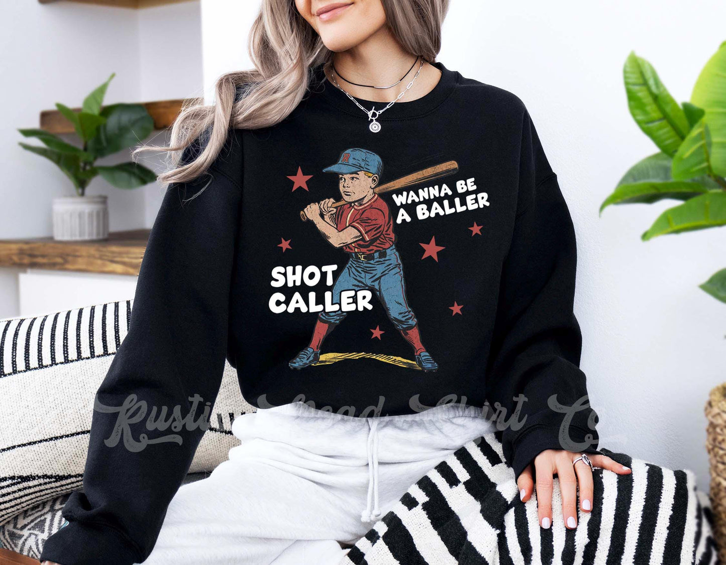 Baller Shot Caller Sweatshirt, Baseball Mom Sweatshirt, Baseball Mama Hoodie, Baseball Sister Sweatshirt
