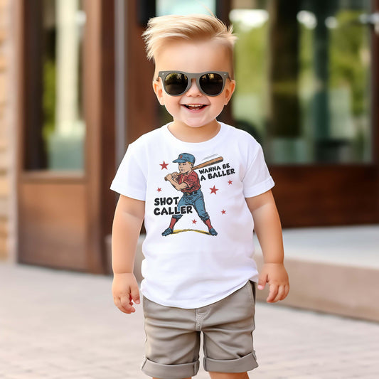 Baller Shot Caller Shirt, Boys Baseball Shirt, Toddler Baseball Shirt, Baseball Brother Shirt,