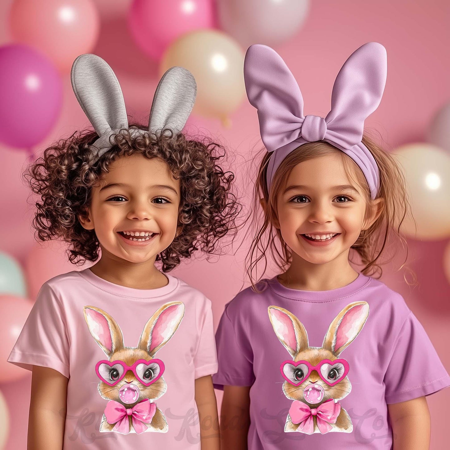 Girls Easter Shirt, Bubblegum Bunny Shirt, Toddler Easter Outfit, Easter Basket Gift 226