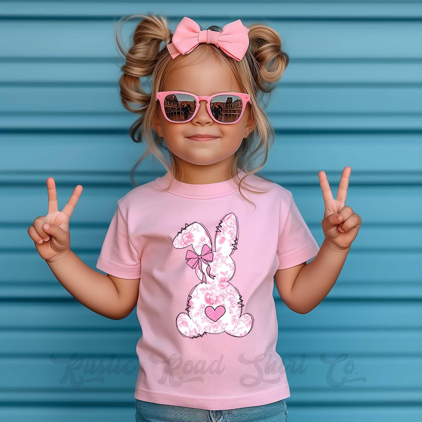 Girls Easter Shirt, Bubblegum Bunny Shirt, Coquette Easter Shirt, Toddler Easter Outfit, Easter Basket Gift 193