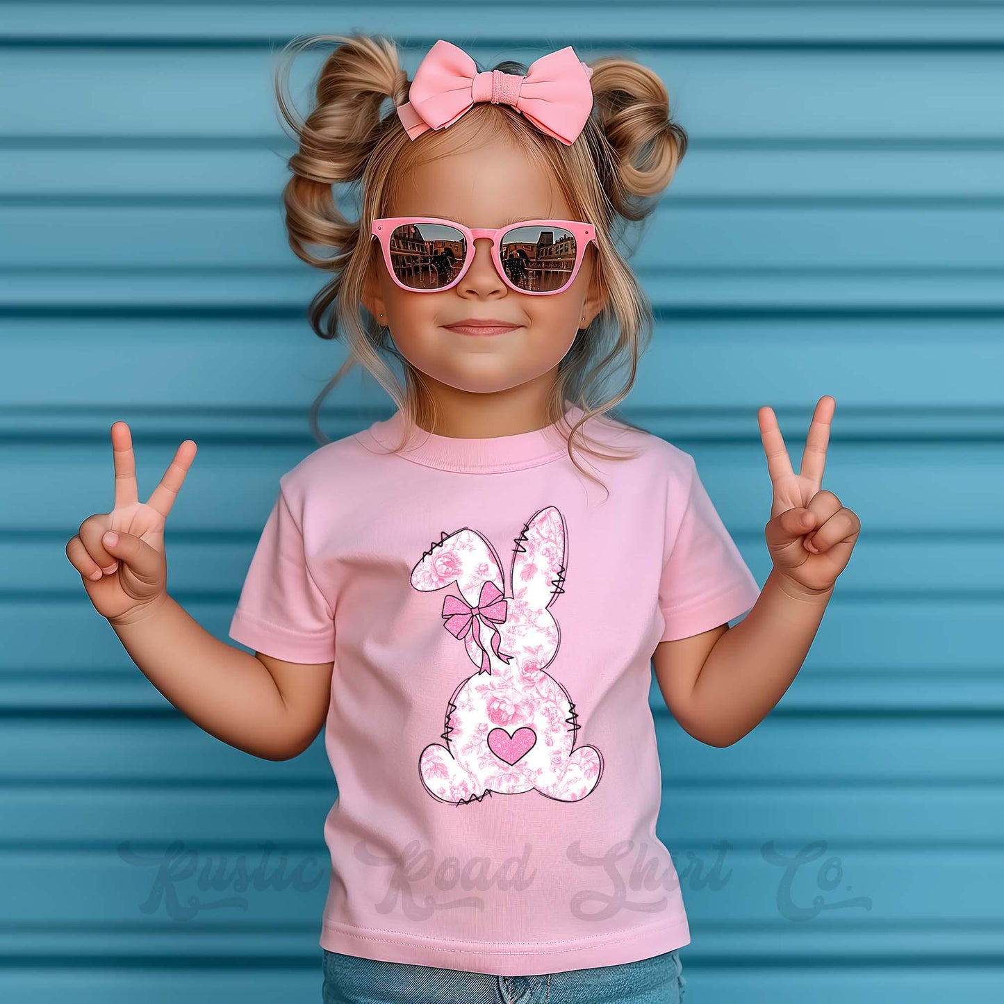 Girls Easter Shirt, Bubblegum Bunny Shirt, Coquette Easter Shirt, Toddler Easter Outfit, Easter Basket Gift