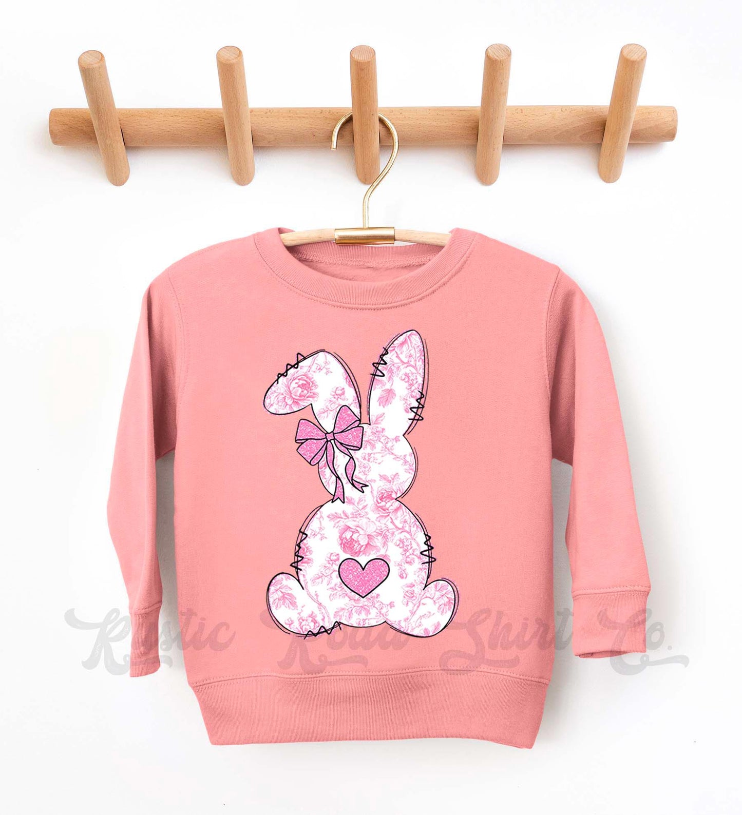 Easter Sweatshirt, Bubblegum Bunny Shirt, Girls Easter Sweatshirt, Toddler Easter Outfit, Easter Basket Gift 48