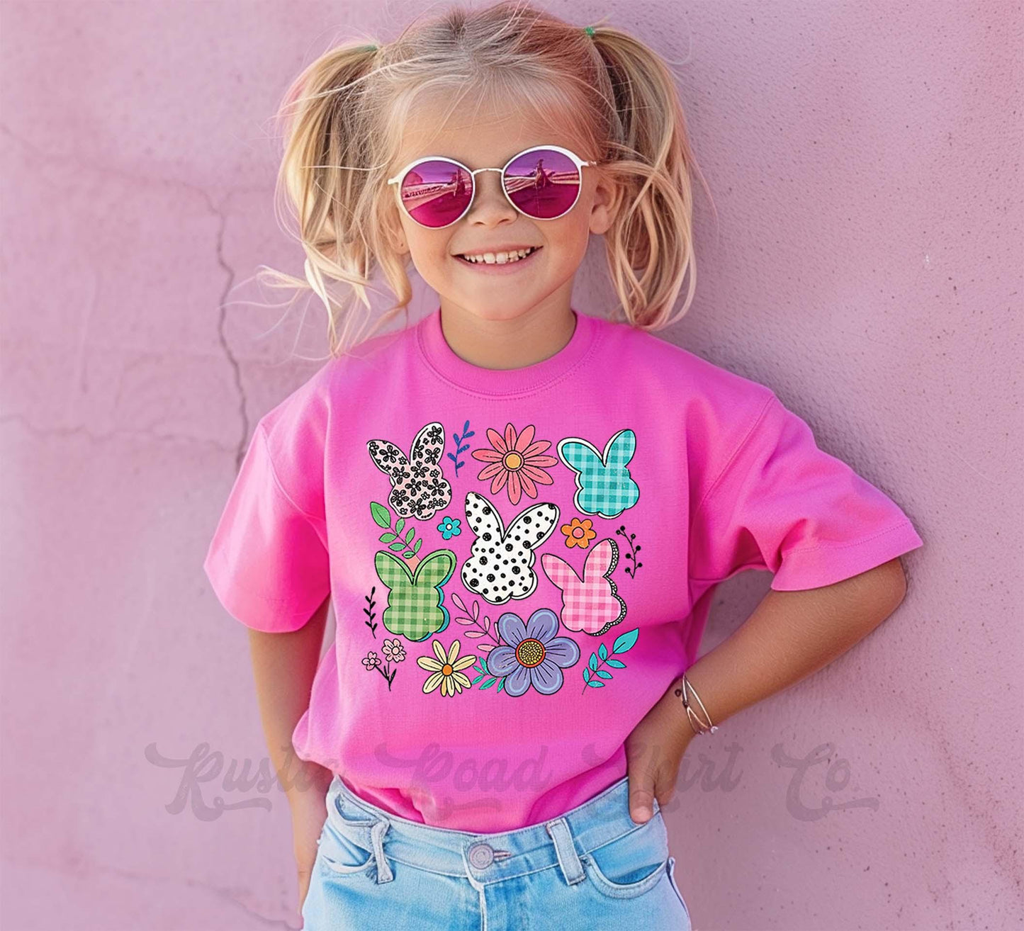 Girls Easter Shirt, Bubblegum Bunny Shirt, Coquette Easter Shirt, Toddler Easter Outfit, Easter Basket Gift 239