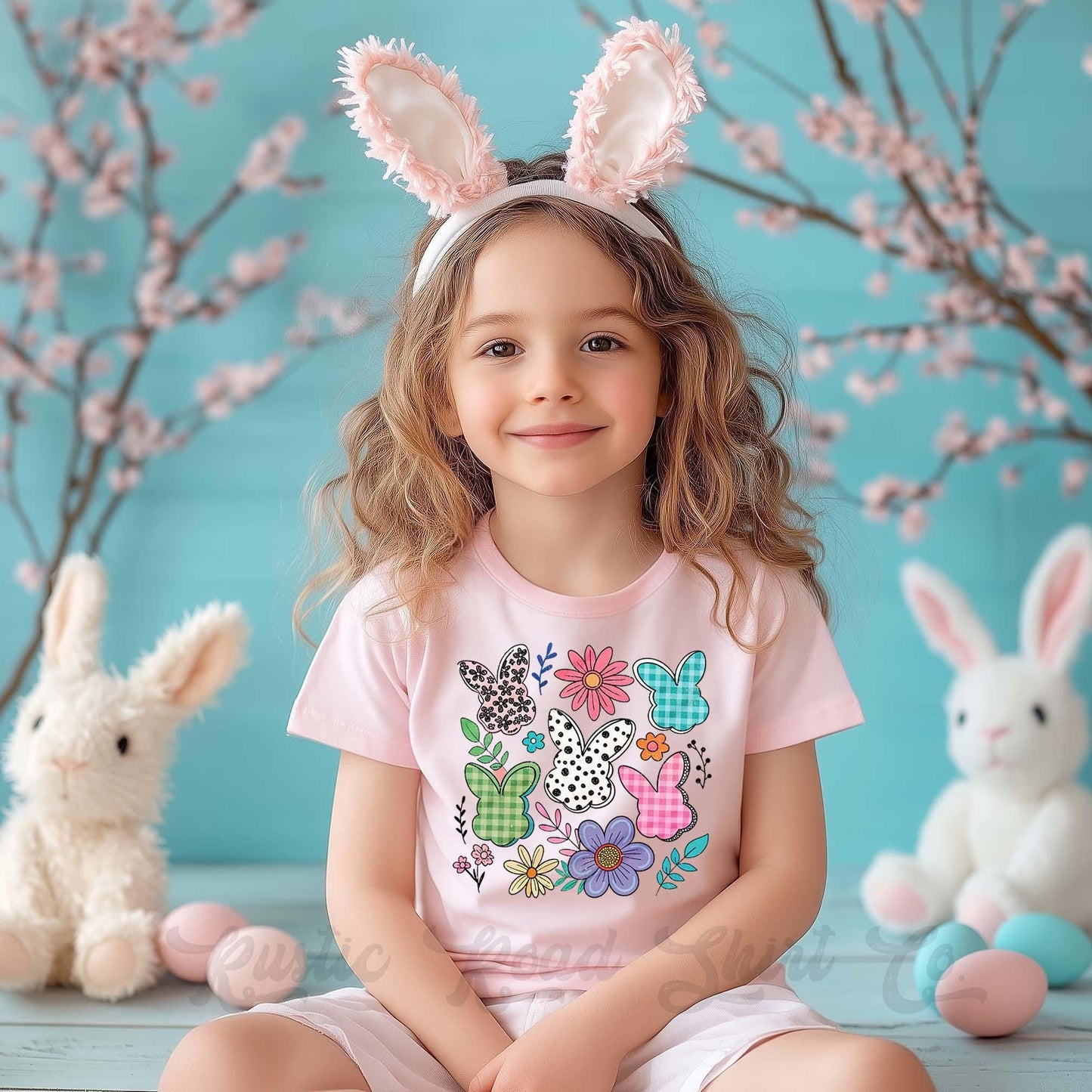 Girls Easter Shirt, Bubblegum Bunny Shirt, Coquette Easter Shirt, Toddler Easter Outfit, Easter Basket Gift 239