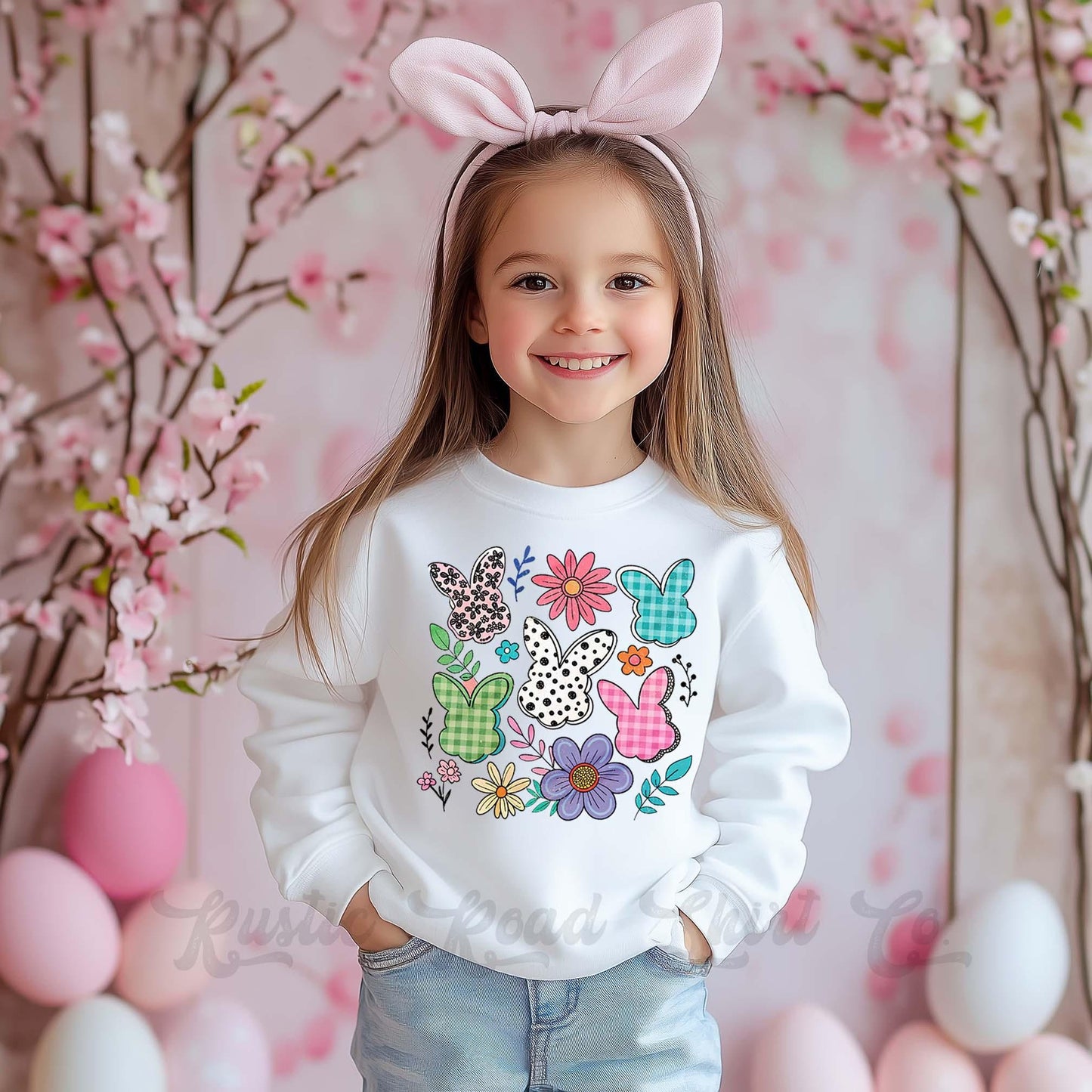 Easter Sweatshirt, Girls Easter Sweater, Toddler Easter Outfit, Easter Basket Gift 66