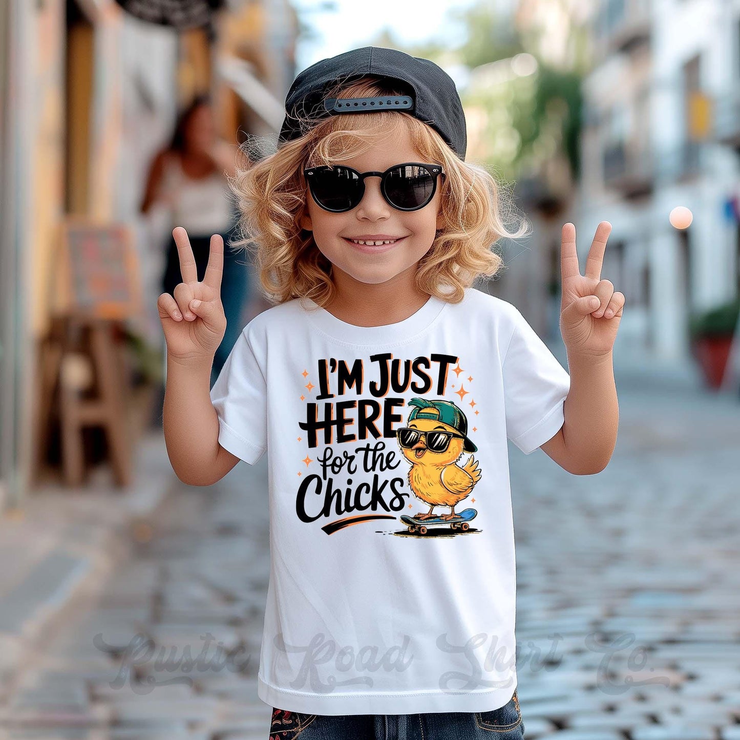 Boys Easter Shirt, Just Here for the Chicks Shirt, Toddler Easter Outfit, Easter Basket Gift