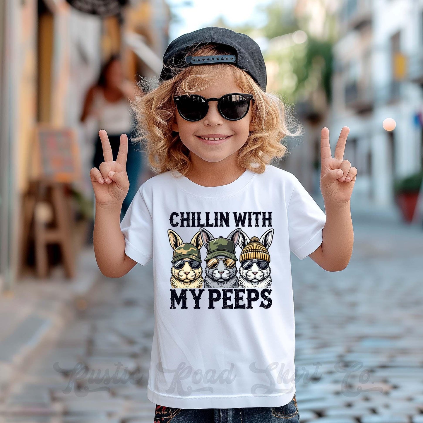 Boys Easter Shirt, Chillin With My Peeps Shirt, Toddler Easter Outfit, Easter Basket Gift 234