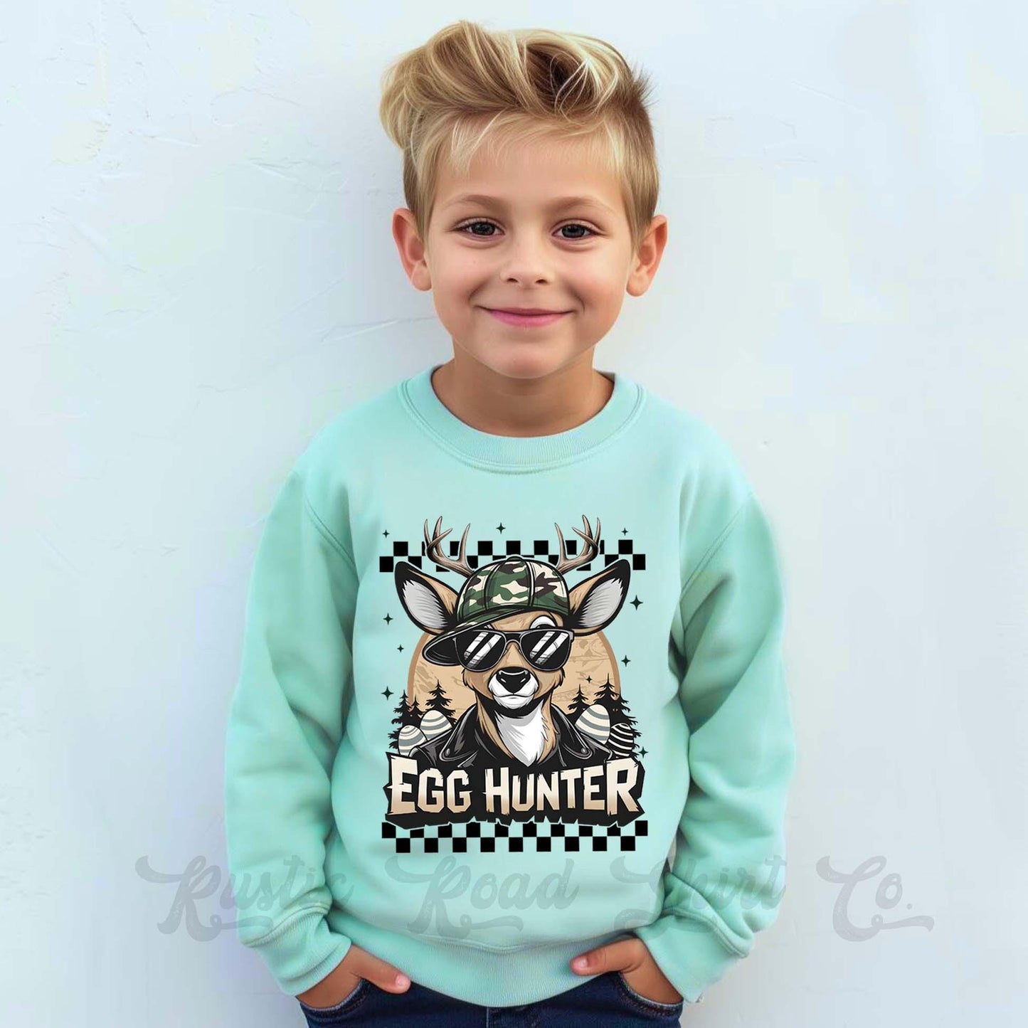 Easter Sweatshirt, Egg Hunter Sweatshirt, Boys Easter Sweater, Toddler Easter Outfit, Easter Basket Gift 57