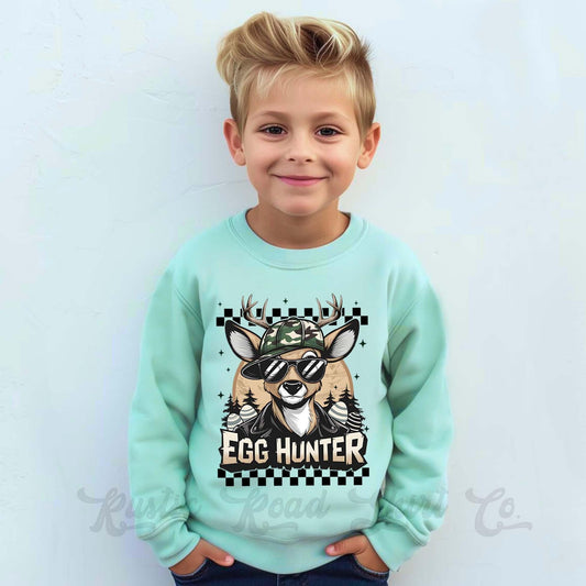 Easter Sweatshirt, Egg Hunter Sweatshirt, Boys Easter Sweater, Toddler Easter Outfit, Easter Basket Gift