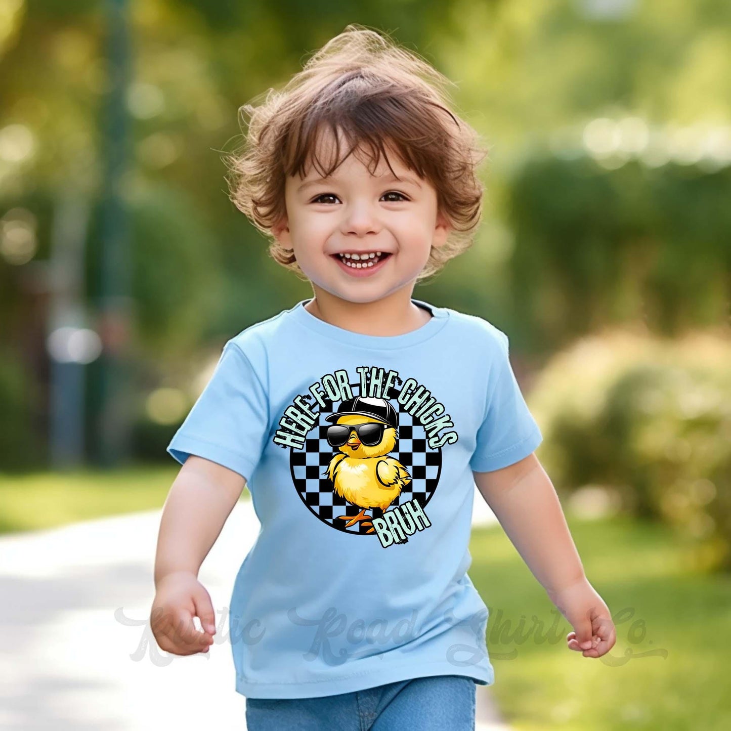 Boys Easter Shirt, Here for the Chicks Shirt, Toddler Easter Outfit, Easter Basket Gift 241