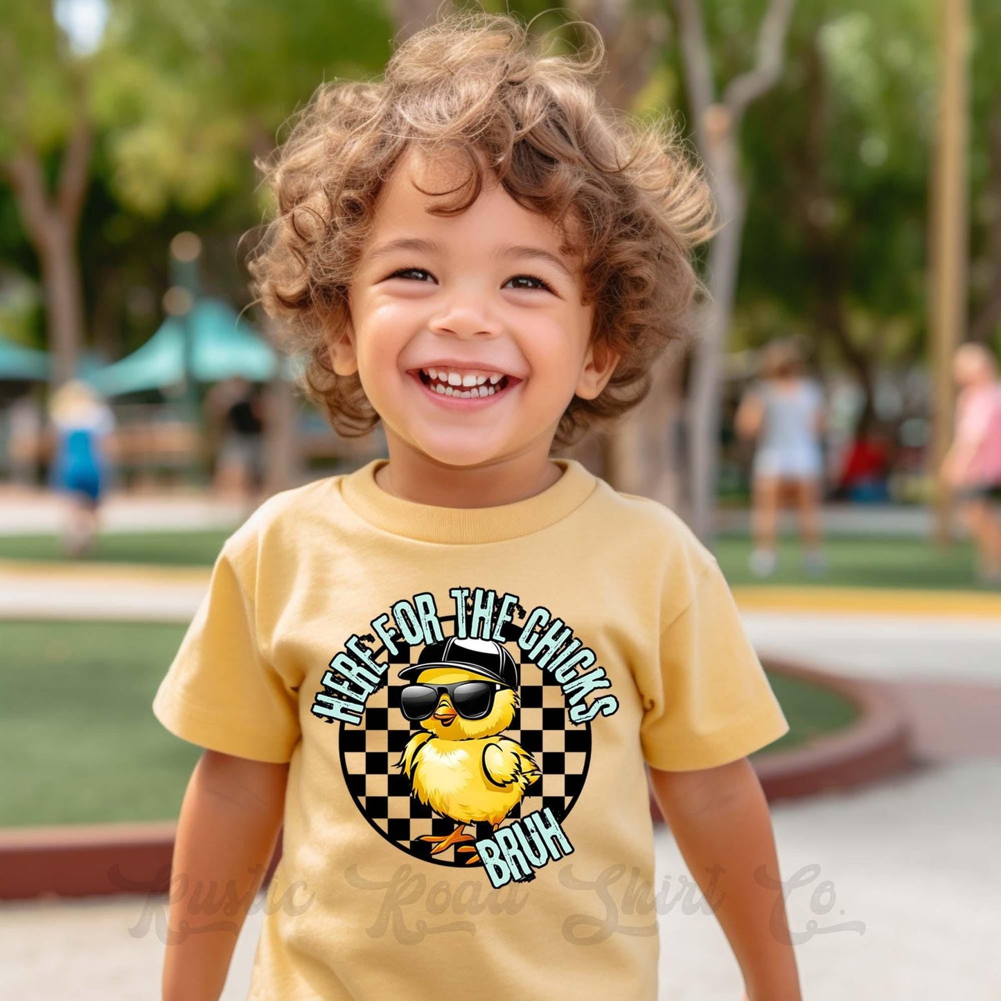 Boys Easter Shirt, Here for the Chicks Shirt, Toddler Easter Outfit, Easter Basket Gift 241