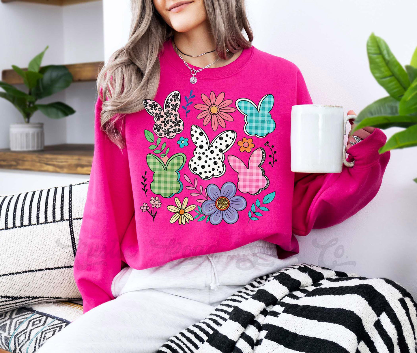 Easter Sweatshirt, Easter Bunny Sweatshirt, Women’s Easter Sweater, Easter Teacher Sweatshirt, 178