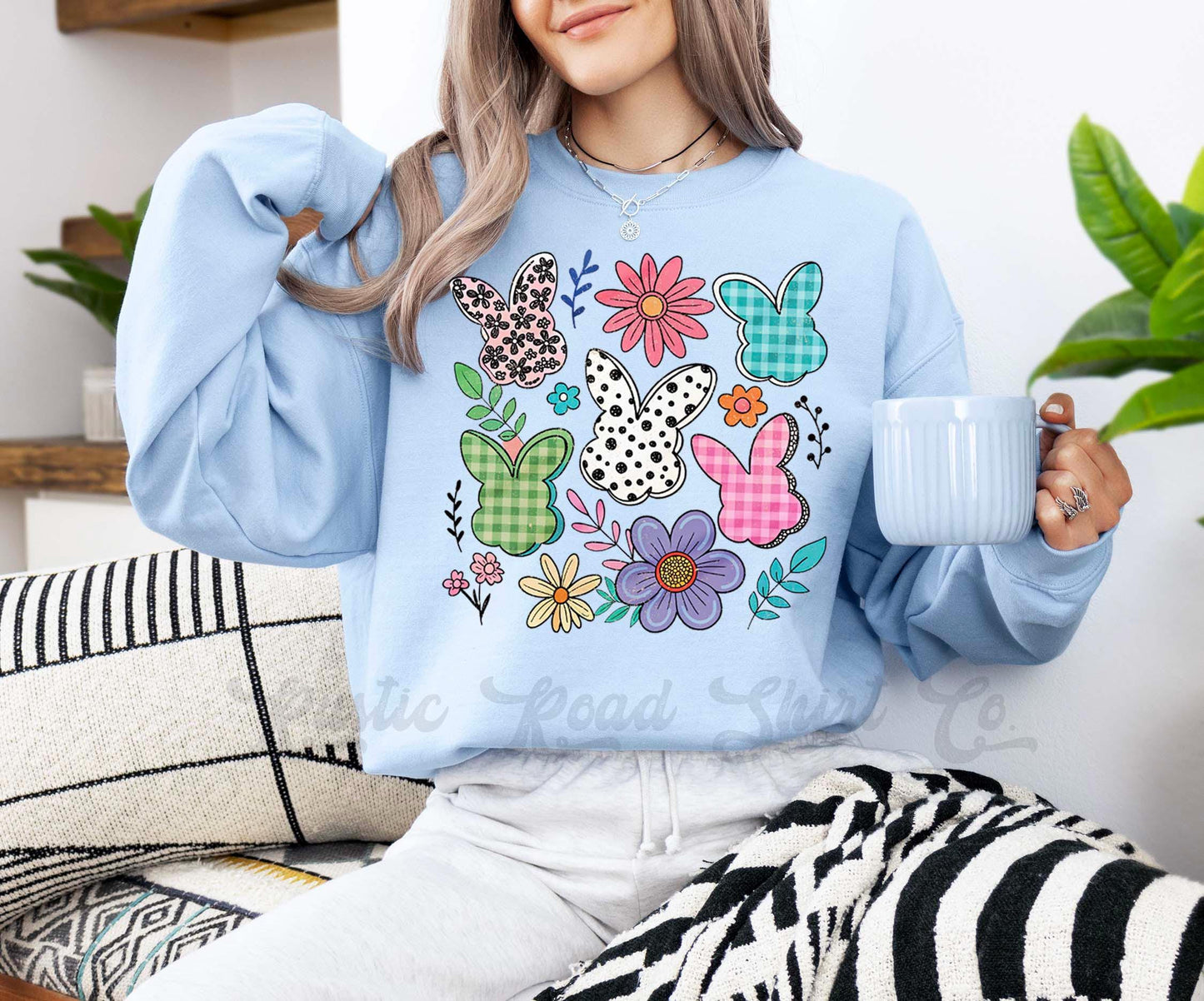 Easter Sweatshirt, Easter Bunny Sweatshirt, Women’s Easter Sweater, Easter Teacher Sweatshirt, 178