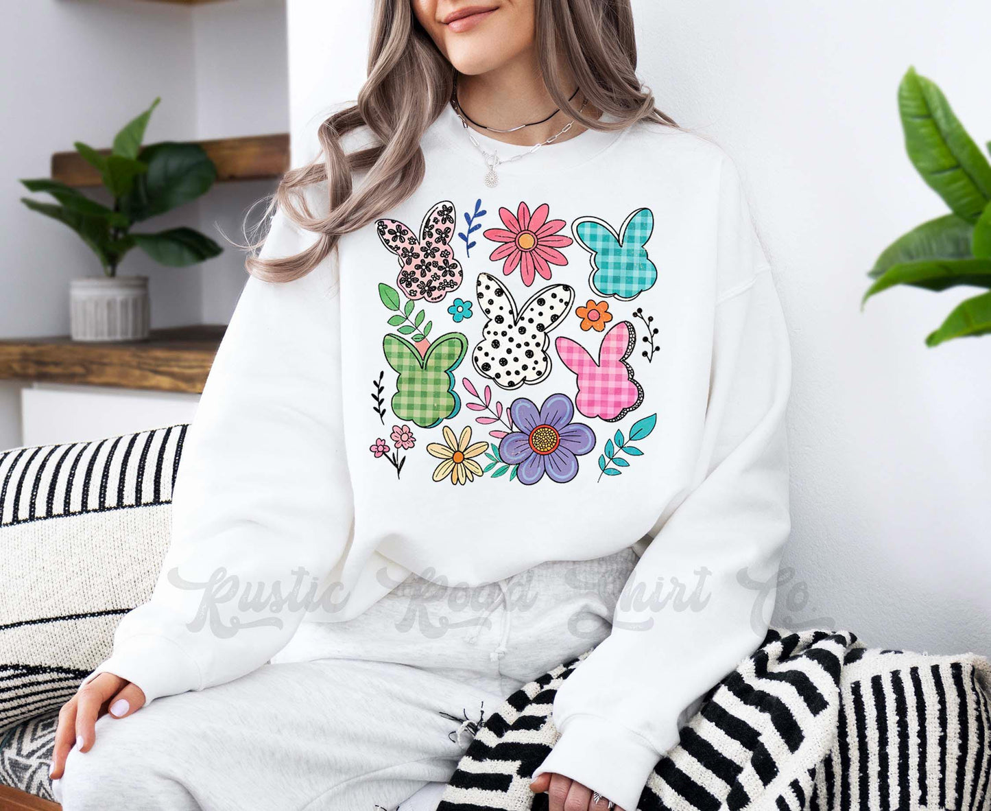 Easter Sweatshirt, Easter Bunny Sweatshirt, Womens Easter Sweater, Easter Teacher Sweatshirt,