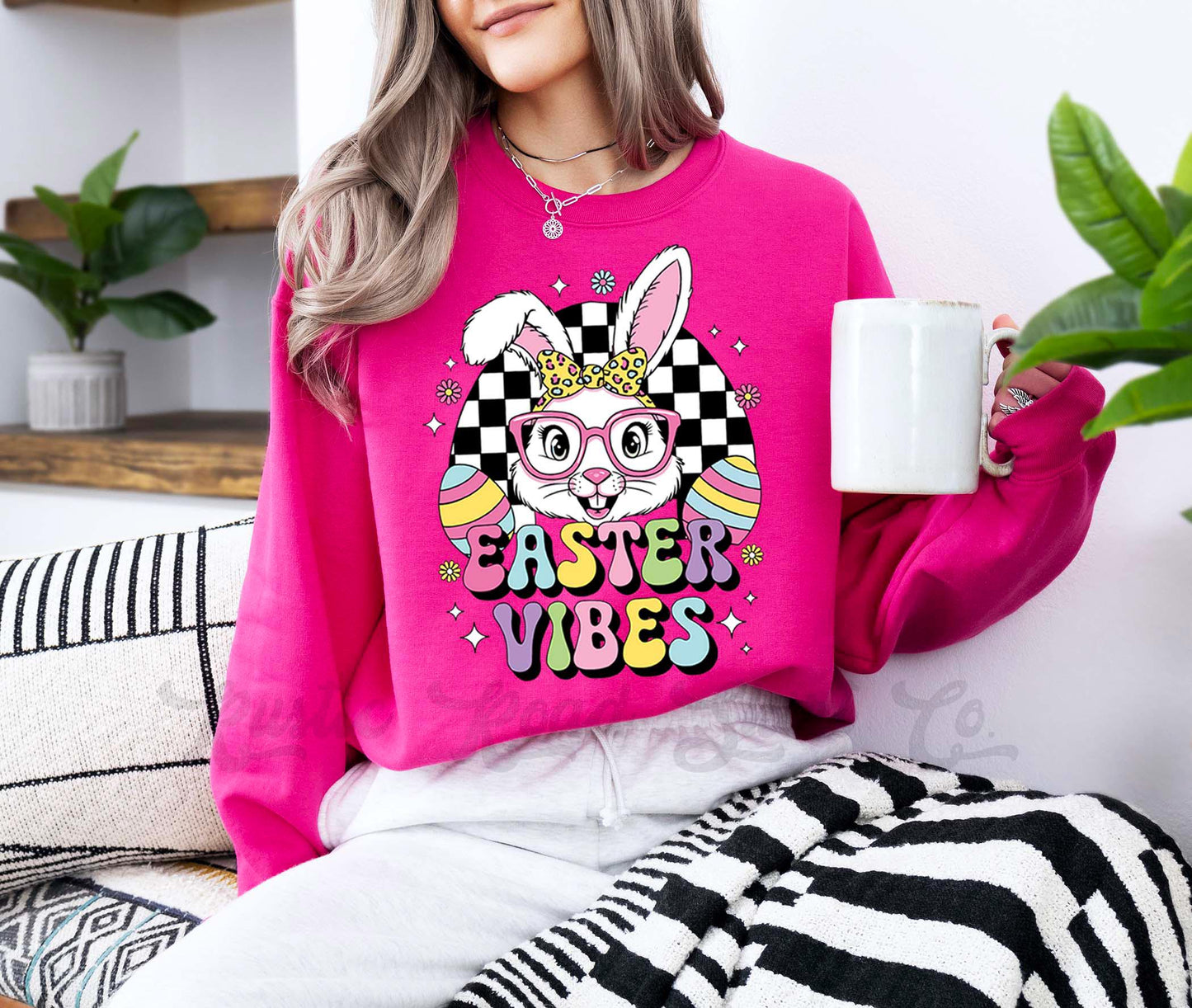 Easter Sweatshirt, Easter Bunny Sweatshirt, Women’s Easter Sweater, Easter Teacher Sweatshirt, 175