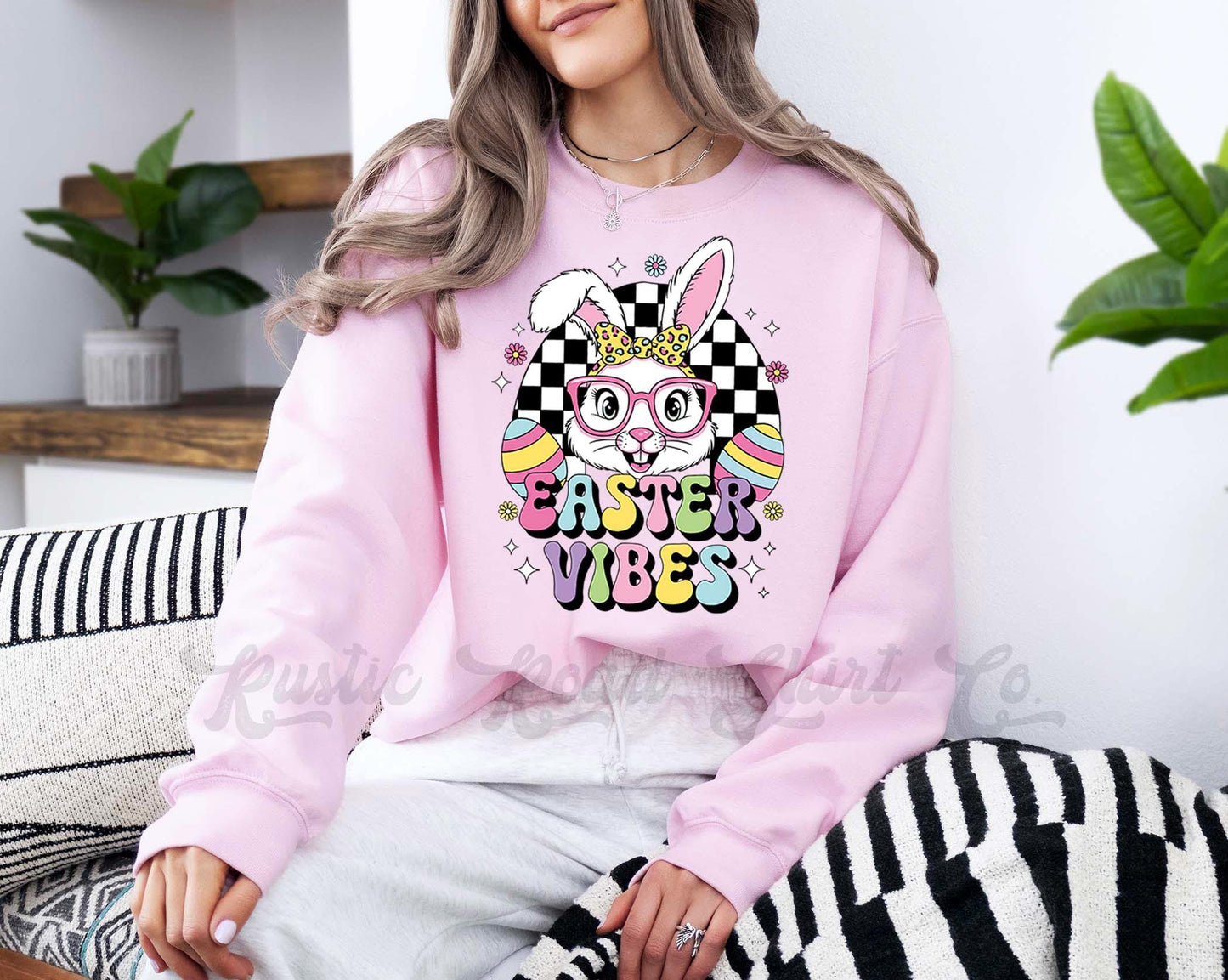 Easter Sweatshirt, Easter Bunny Sweatshirt, Women’s Easter Sweater, Easter Teacher Sweatshirt, 175