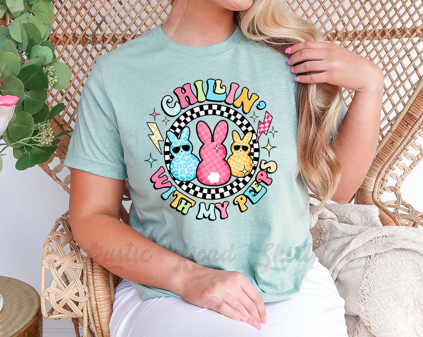 Easter Shirt, Easter Chillin With My Peeps T-Shirt, Women’s Easter Shirt, Easter Teacher Shirt, Family Easter Shirt 38