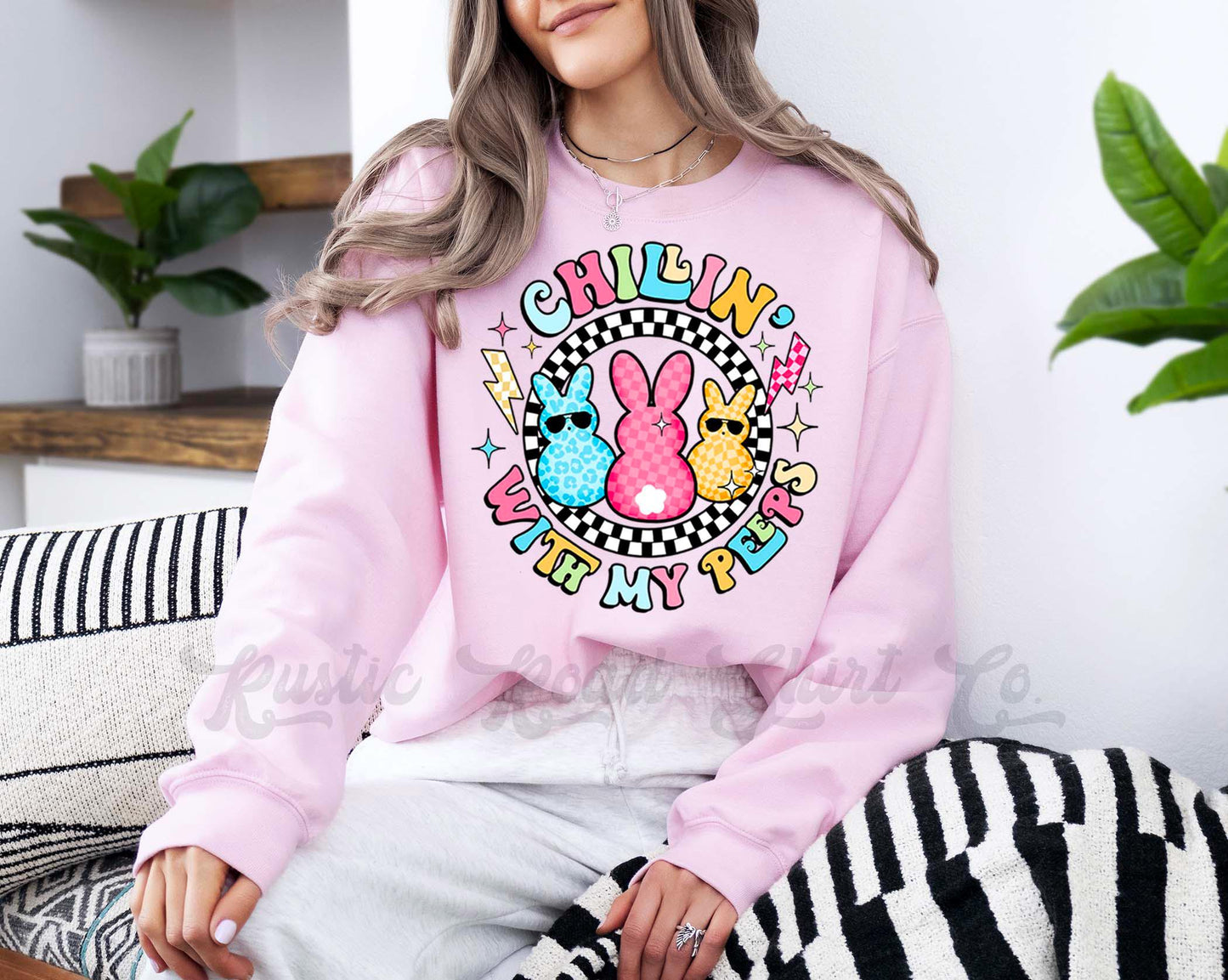 Easter Sweatshirt, Easter Bunny Sweatshirt, Women’s Easter Sweater, Easter Teacher Sweatshirt, 171
