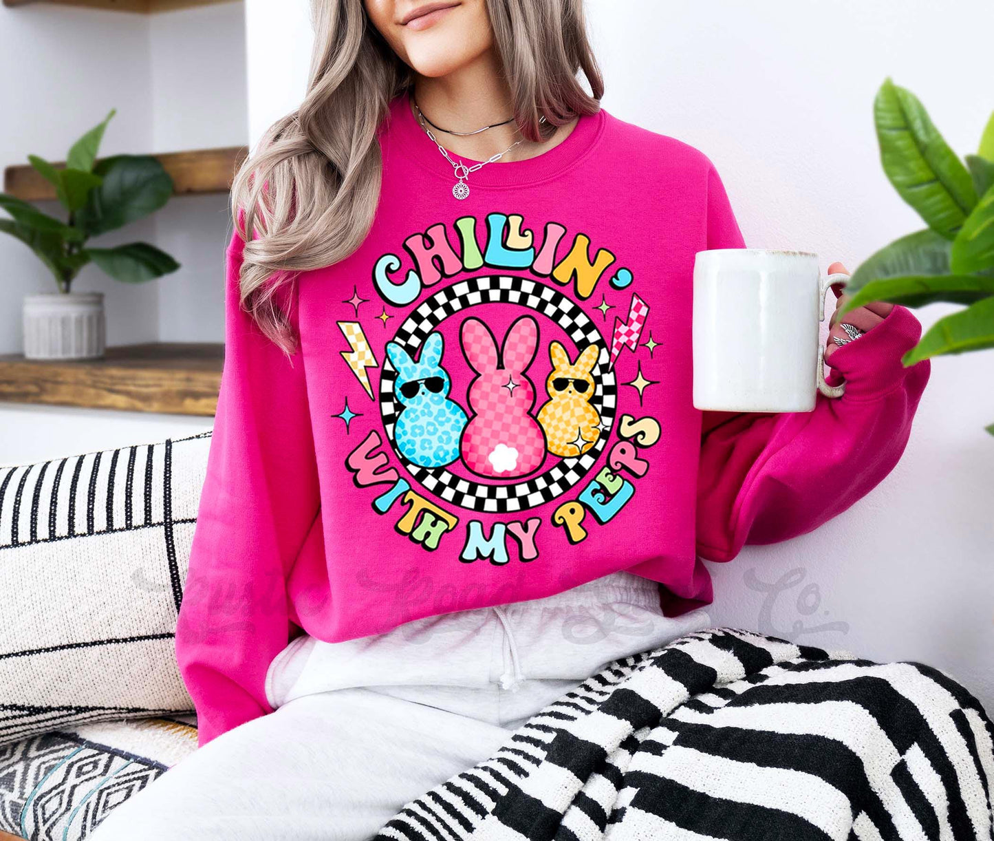 Easter Sweatshirt, Easter Bunny Sweatshirt, Women’s Easter Sweater, Easter Teacher Sweatshirt, 171