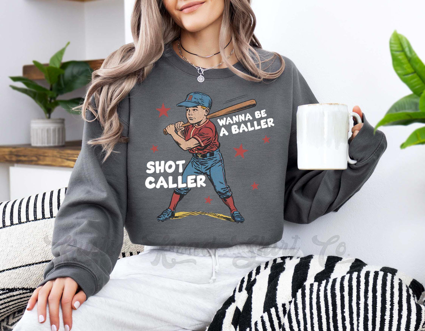 Baller Shot Caller Sweatshirt, Baseball Mom Sweatshirt, Baseball Mama Hoodie, Baseball Sister Sweatshirt