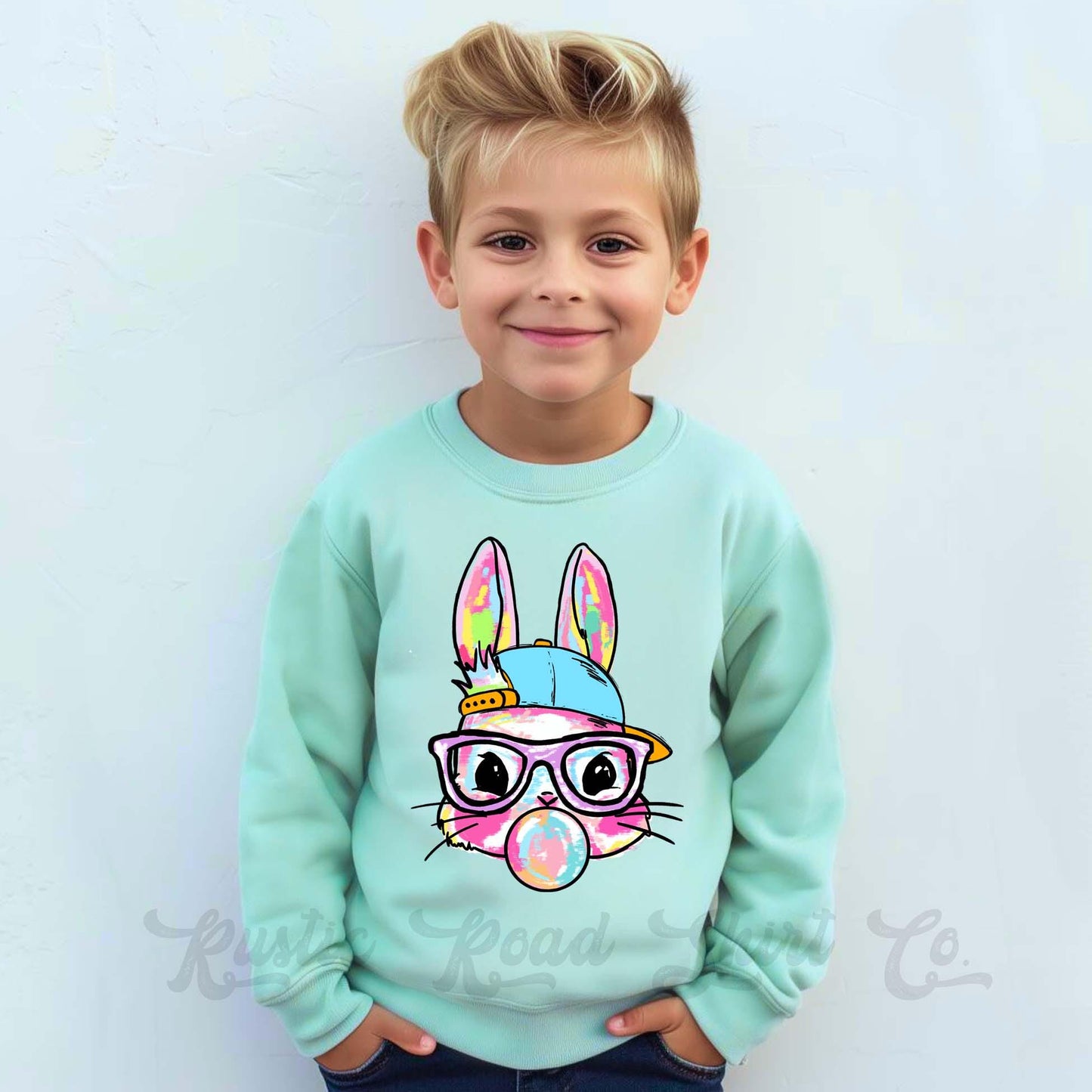 Boys Easter Sweatshirt, Bunny Sweatshirt, Toddler Easter Outfit, Boy Easter Shirt, Easter Basket Gift 113